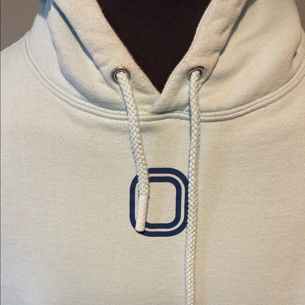 Men’s Large Overtime Sky Blue Hoodie with Sleeve Detail - Picture 8 of 10